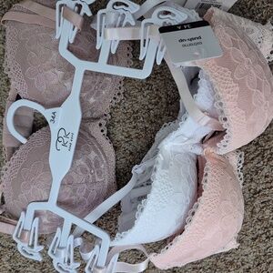 Rene Rofe 34A Extreme Push Up Bras x3